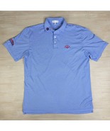 Peter Millar Scotty Cameron Crown Logo Polo Circle T Blue Striped Size M... - $169.21 CAD