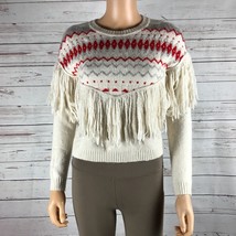 ECOTE Urban Outfitters Tribal Southwestern Fringe Sweater NEW Size XS - £19.64 GBP