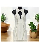 San Joy white ivory keyhole stretchy Party dress Women’s Junior Size M M... - $17.30
