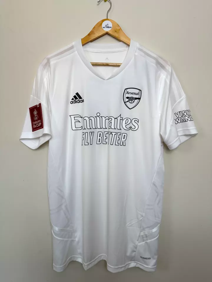 Arsenal NO MORE RED All-White Shirt FA Cup Jersey (vs Man United) 24/25 - $69.95+