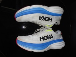Hoka One Bondi 8 White &amp; Blue Men&#39;s SIze 12.5 D - $3,075.61 MXN