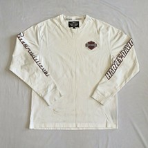 Harley Davidson Long Sleeve White T-Shirt Mens Size Large Printed Logo S... - £14.00 GBP
