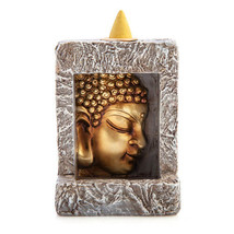 Buddha Backflow Incense Burner - Stone Frame - £19.97 GBP