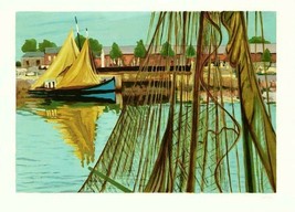 Laurent Marcel Salinas-Sailboat-Limited Edition Serigraph/Paper/Hand Signed/LOA - £166.57 GBP
