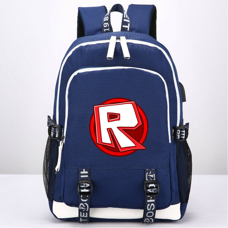 Roblox Backpack School Bag Students Bookbag USB Interface Handbags Trave... - $6.99