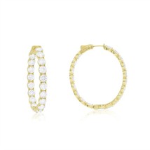 Diana M Jewels Lab Grown Inside-Out Diamond Hoops Size 1.5" - $20,571.25 CAD