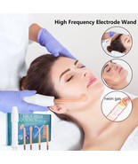 4in1 High Frequency Electrode Wand W/neon Electrotherapy Glass Tube Acne... - £29.88 GBP