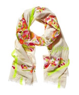 Juicy Couture Scarf Floral Embroidery $188 - £46.62 GBP