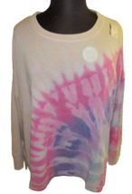 Secret Treasures Women&#39;s Pink Purple Blue Tie Dye Lightweight Sweatshirt Plus 3X - $16.99