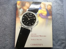 Christies Hongkong Important Watches May 2005 Auctions Book 299 Pages - $1,696.03 MXN