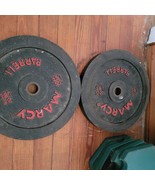 2x Vintage Marcy Barbell Weight Plates, 25 lbs Plate 1&quot; Hole (50 lbs Tot... - $1,599.42 MXN