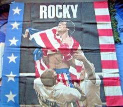 Sylvester Stallone: (Rocky) Rare Promo Amer,Flag Material Vintage - £160.14 GBP