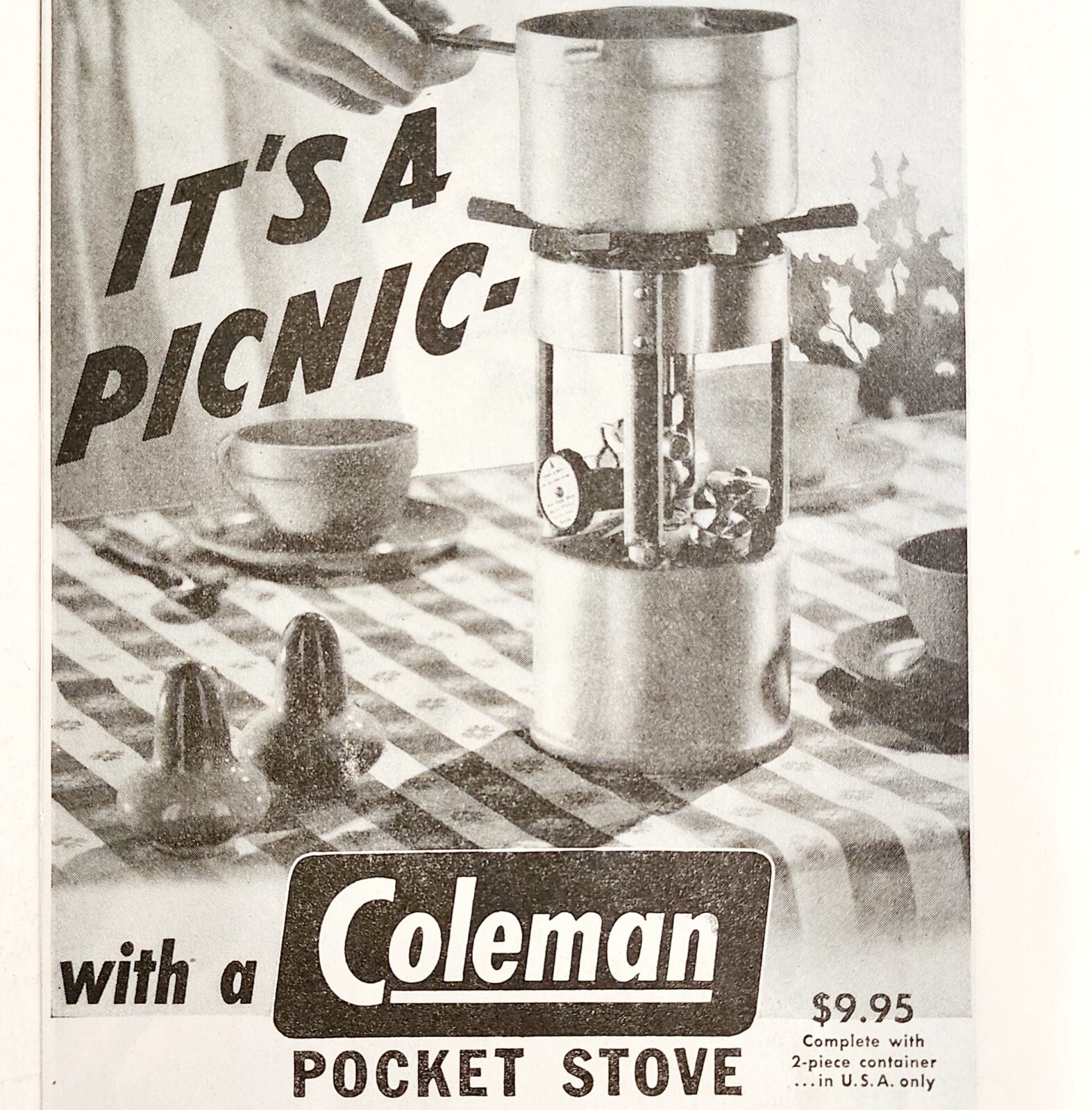 1947 Coleman Pocket Stove Advertisement Vintage Portable Camping Cooking... - $19.99