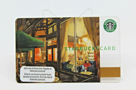 Starbucks Coffee 2006 Gift Card Green Umbrella Patio Twilight Zero Balan... - $10.84