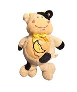 Kids II Vintage 2001 Cow Plush Stuffed Animal Moon Yellow Bow White NO s... - $118.80