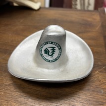 UND FIGHTING SIOUX University North Dakota 1983 logo cowboy hat ashtray - $49.99