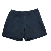 Nautica Shorts Mens L Blue Chino Elastic Waist Drawstring Mid Rise Cotton Pocket - £15.31 GBP