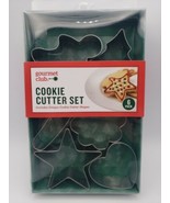 Cookie Cutter Set Of 6 Gingerbread Xmas Tree Candy Cane Star Heart Flowe... - $10.88