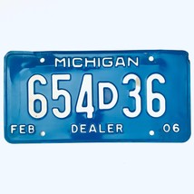 2006 United States Michigan Base Dealer License Plate 654D36 - £13.28 GBP