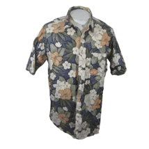 Kenneth Gordon Men Hawaiian shirt p2p 24 L-XL aloha luau tropical vtg floral - £23.73 GBP