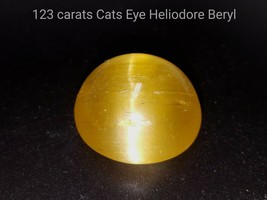 123.70 Ct Natural Heliodore Beryl Cats eye from Brazil - £4,423.52 GBP