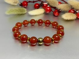 Author's Work New Women's Bracelet, Natural Stone Carnelian, Jewelry 26g - $120.00