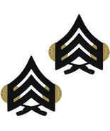 Vanguard USMC Marines E-5 Sergeant SGT Chevrons metal BLACK 1 PAIR - €5,56 EUR
