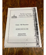 The PA school for the deaf class of 48 reunion print out booklet May 1988 - $19.75