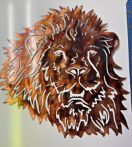 Mighty Lion Head Metal Wall Decor 24&quot; x 24&quot; - £85.31 GBP