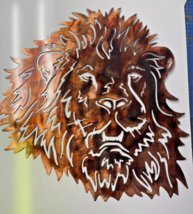 Mighty Lion Head Metal Wall Decor 24&quot; x 24&quot; - £87.52 GBP