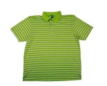 Pro Tour Airplay Mens Golf Athletic Polo Shirt Size XXL Green Striped TN11 - £6.99 GBP