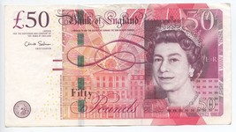 United Kingdom 50 Pounds 2011 P393a Banknote - VG - AB-prefix - Queen Elizabeth - £71.20 GBP