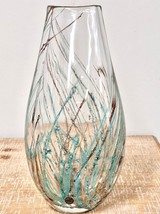 9&quot; Art Glass Vase Sjogras by Goran Stroemgren Konst Urshult Sweden - $148.50
