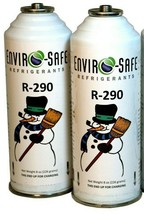 R290 Refrigerant (2 cans!) with T Handle Top Tap #9937 - £18.77 GBP