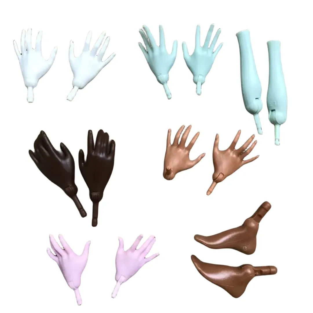  doll replacements hands elbows feet black brown white beige white pink skin doll parts thumb200
