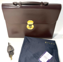 Polo Ralph Lauren - 40940BR - Soft Leather Cooper Briefcase - Dark Brown - £799.31 GBP