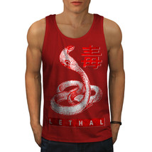 Wellcoda Deadly Cobra Bite Mens Tank Top, Lethal Active Sports Shirt - £16.06 GBP