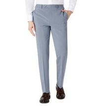 Lauren Ralph Lauren Mens Classic-Fit Gray/Blue Mini-Check Dress Pants, 3... - £32.95 GBP