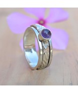 Amethyst Ring Silver Spinner Ring For Women Anxiety Ring Worry Thumb Rin... - $82.11 CAD