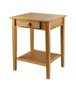 Modular Wooden Printer Stand with Drawer and Bottom Shelf in Honey - $3,663.84 MXN