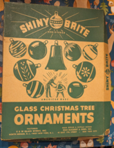 Lot of 12 Various Vintage Mercury Glass Christmas Ornaments in Shiny Brite Box - £37.88 GBP