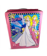 Vtg 1977 Barbie Fashion Doll Trunk Storage Carrying Case Superstar Dress... - €25,67 EUR