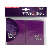 PACK OF 100 Standard Sized Deck Guards - Elite2 - Glossy - Mulberry / Purple - £7.80 GBP