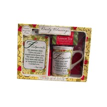 Vintage CIB Daily Blessings Footprints Ceramic Mug &amp; Wall Plaque - $14.76