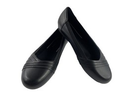 Abeo  Ballet Flats Women 9.5M Frankly Shoes Black Leather SlipOn Comfort... - $38.67 CAD