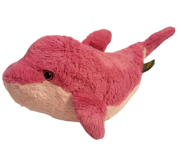 Wild Republic Vibes Dolphin Plush Pink stuffed animal Sea life 12&quot; - £5.78 GBP