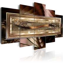 Tiptophomedecor Glamour Canvas Wall Art - Gold Thread - Stretched &amp; Framed Ready - £71.93 GBP+