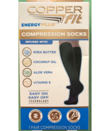 Copper Fit Energy Compression Socks - Black, Size S/M - $148.25 MXN