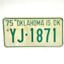 1975 United States Oklahoma Oklahoma County Passenger License Plate YJ-1871 - £14.72 GBP