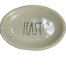 Rae Dunn Artisan Collection By Magenta &quot;Feast&quot; Oval Appetizer Snack Plates Nwot - £7.18 GBP